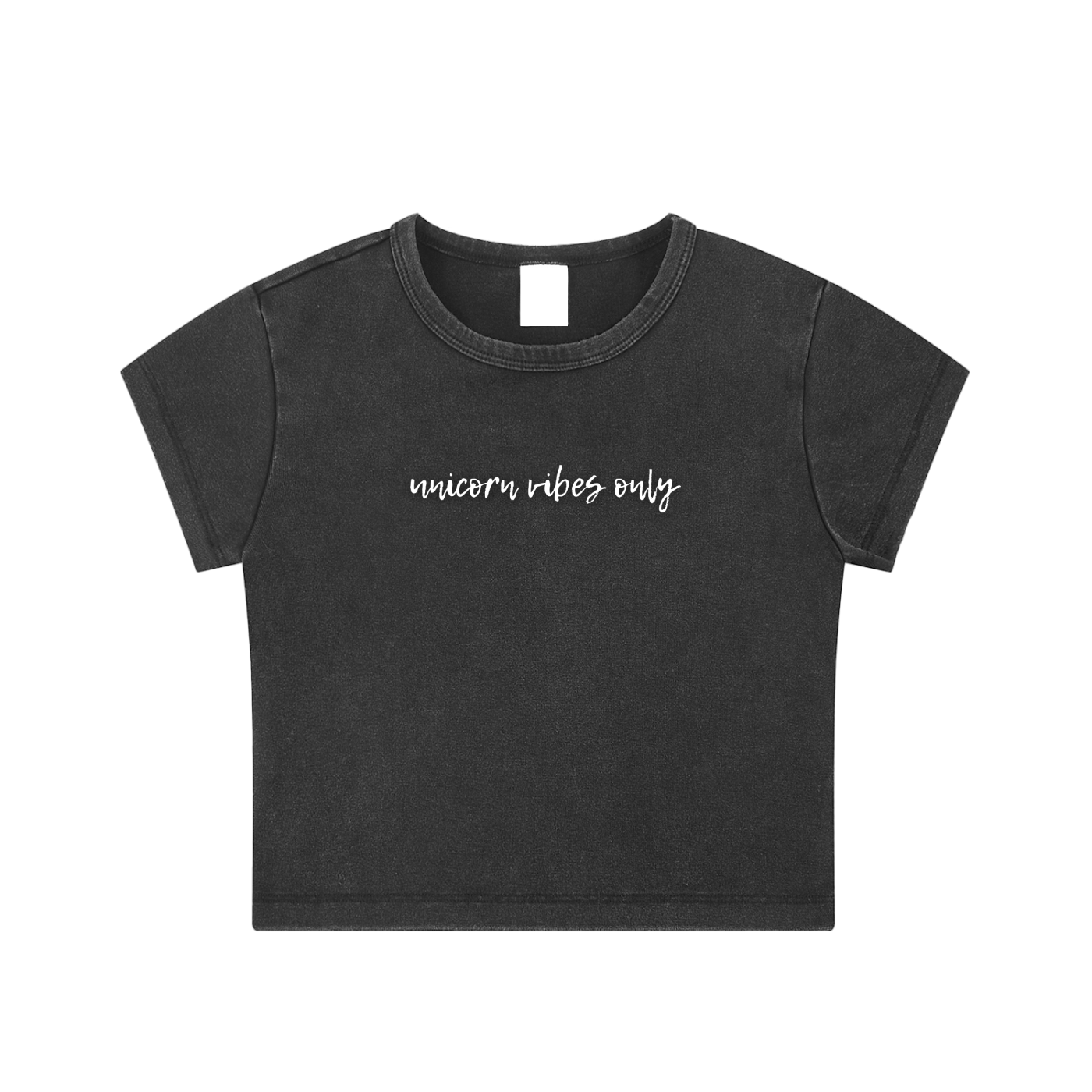 Unicorn Vibes Only Crop Top