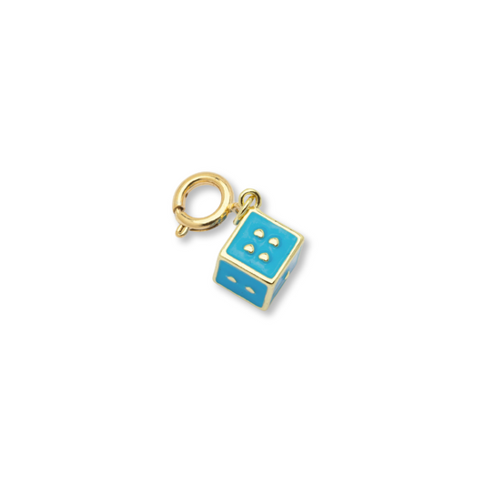 Blue Dice Charm