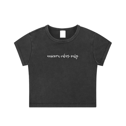 Unicorn Vibes Only Crop Top