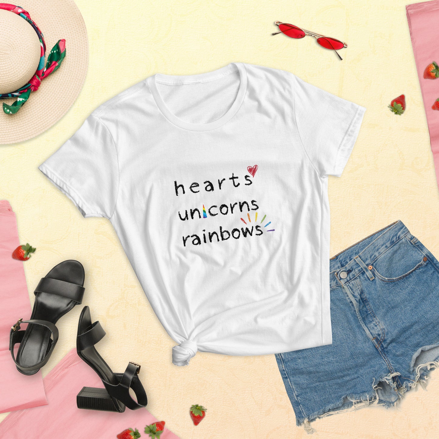 ❤️ 🦄 🌈 women's short sleeve iconic t-shirt.